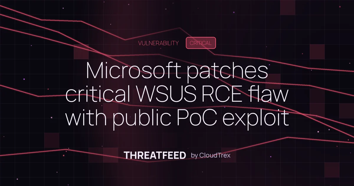 Microsoft patches critical WSUS RCE flaw with public PoC exploit
