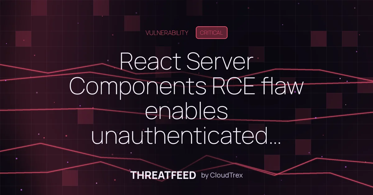 React Server Components RCE flaw enables unauthenticated remote execution