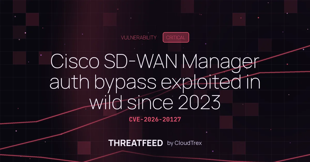 Cisco SD-WAN Manager auth bypass exploited in wild since 2023