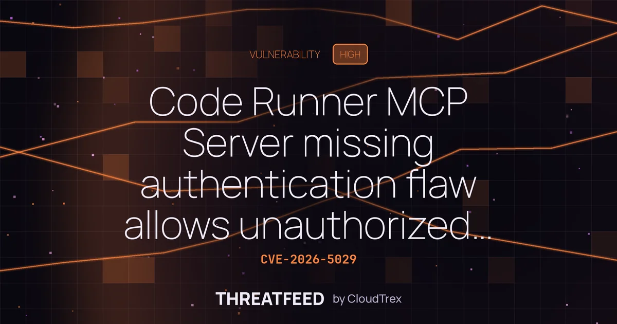 Code Runner MCP Server missing authentication flaw allows unauthorized access