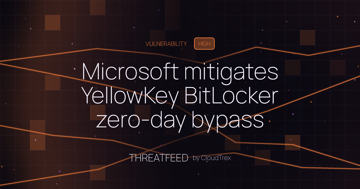 Microsoft mitigates YellowKey BitLocker zero-day bypass vulnerability