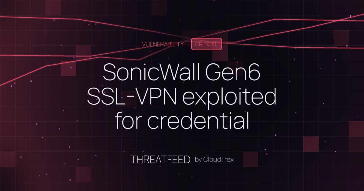 SonicWall Gen6 SSL-VPN exploited for credential brute-force and MFA bypass