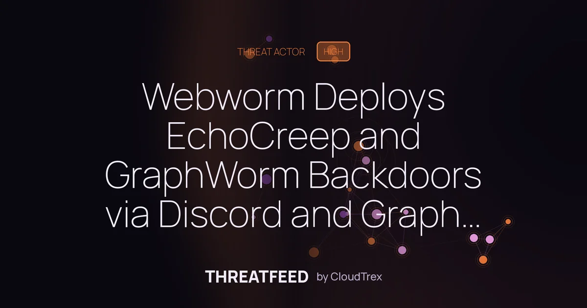 Webworm Deploys EchoCreep and GraphWorm Backdoors via Discord and Graph API