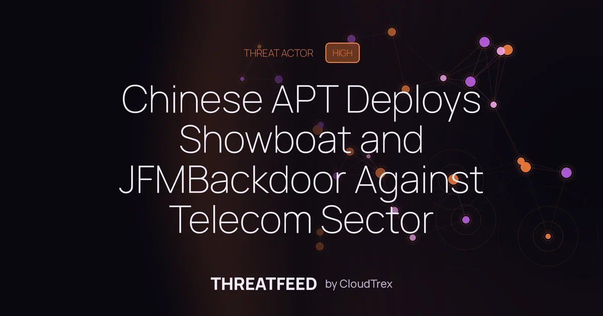 Chinese APT Deploys Showboat and JFMBackdoor Against Telecom Sector