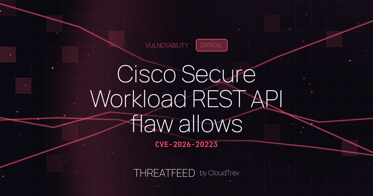 Cisco Secure Workload REST API flaw allows unauthenticated data access