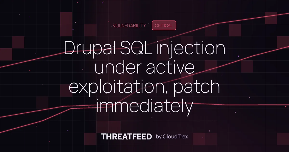 Drupal SQL injection under active exploitation, patch immediately