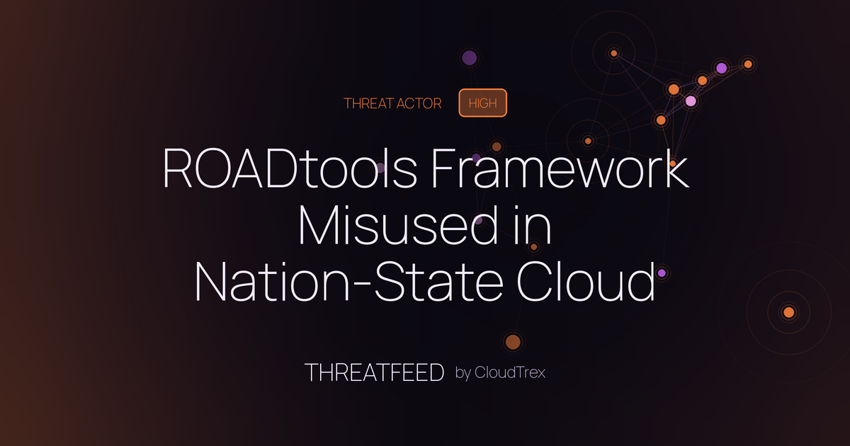 ROADtools Framework Misused in Nation-State Cloud Intrusions