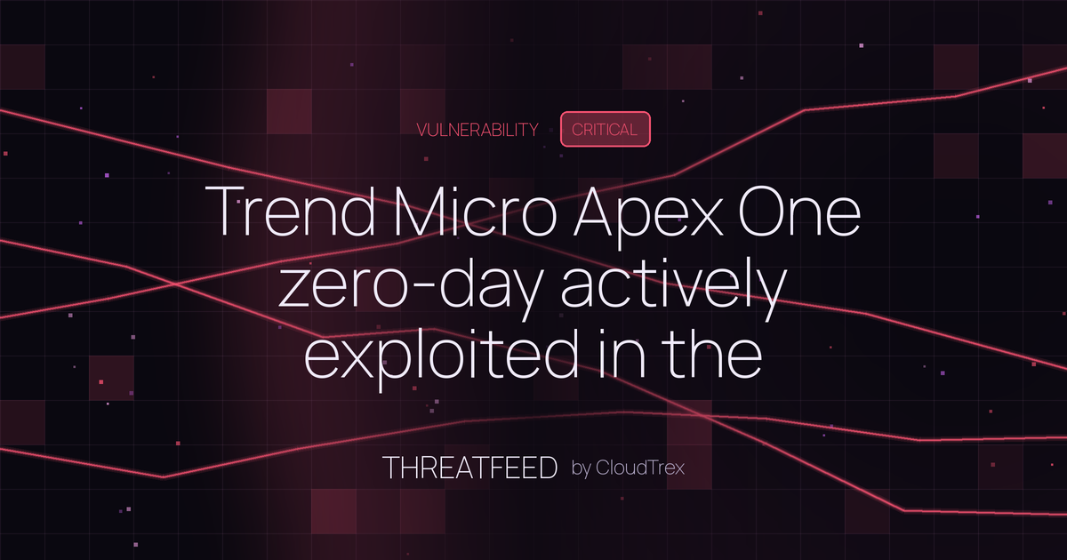 Trend Micro Apex One zero-day actively exploited in the wild