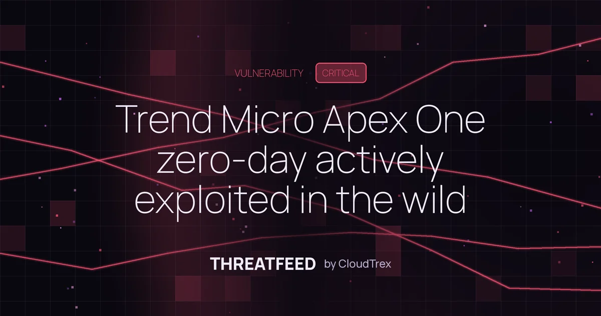 Trend Micro Apex One zero-day actively exploited in the wild
