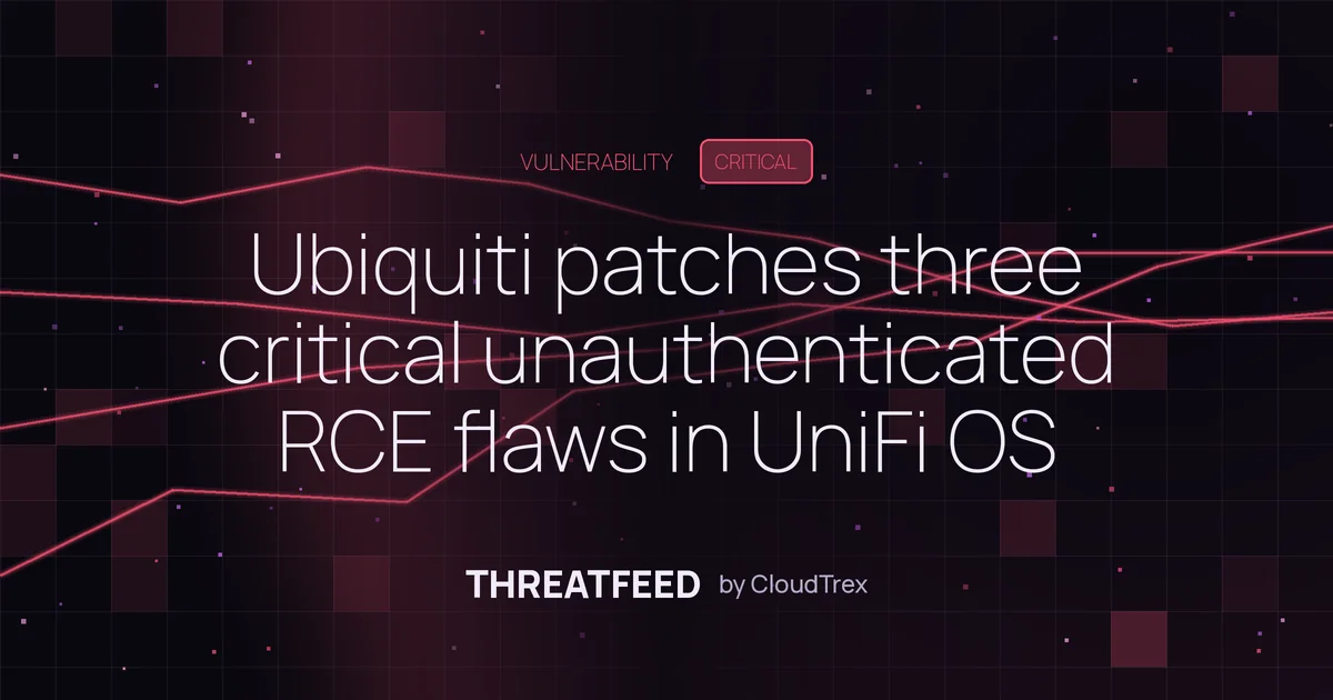 Ubiquiti patches three critical unauthenticated RCE flaws in UniFi OS