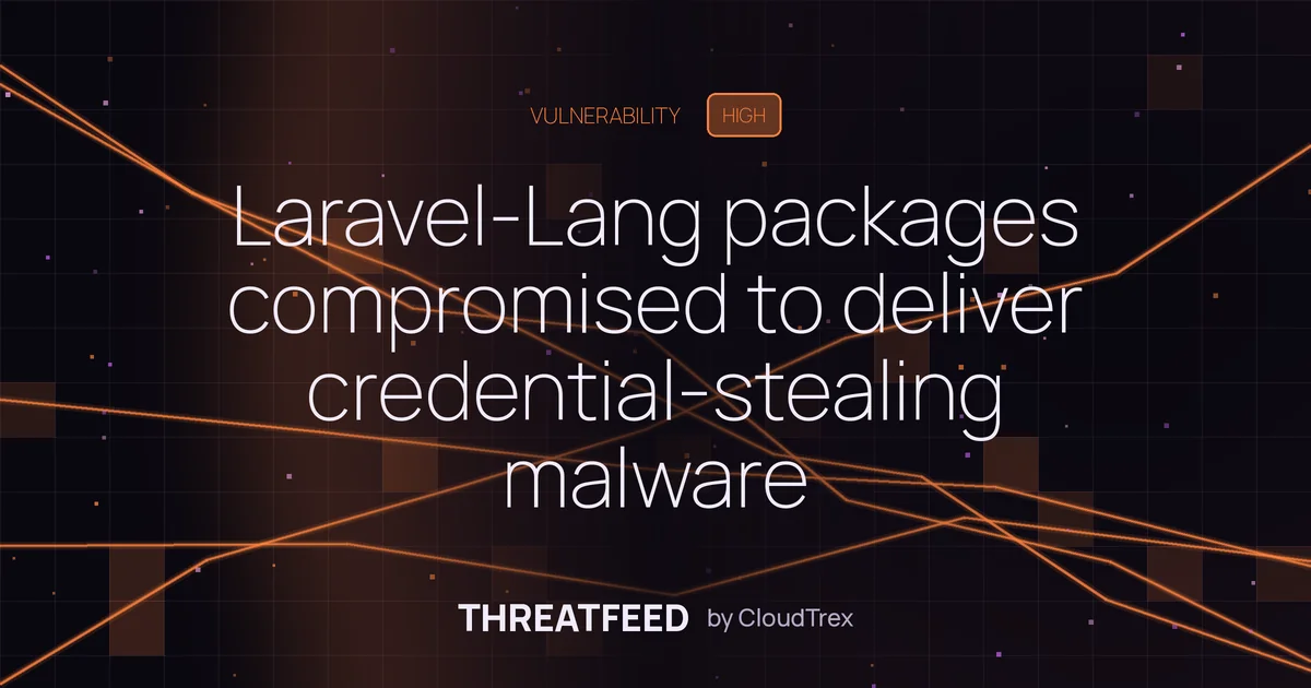 Laravel-Lang packages compromised to deliver credential-stealing malware