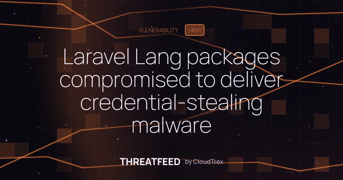 Laravel Lang packages compromised to deliver credential-stealing malware