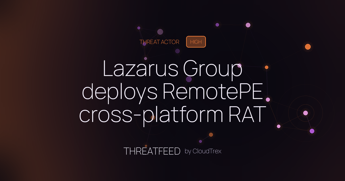 Lazarus Group deploys RemotePE cross-platform RAT against finance sector