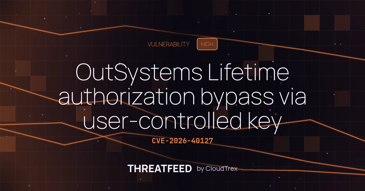 OutSystems Lifetime authorization bypass via user-controlled key