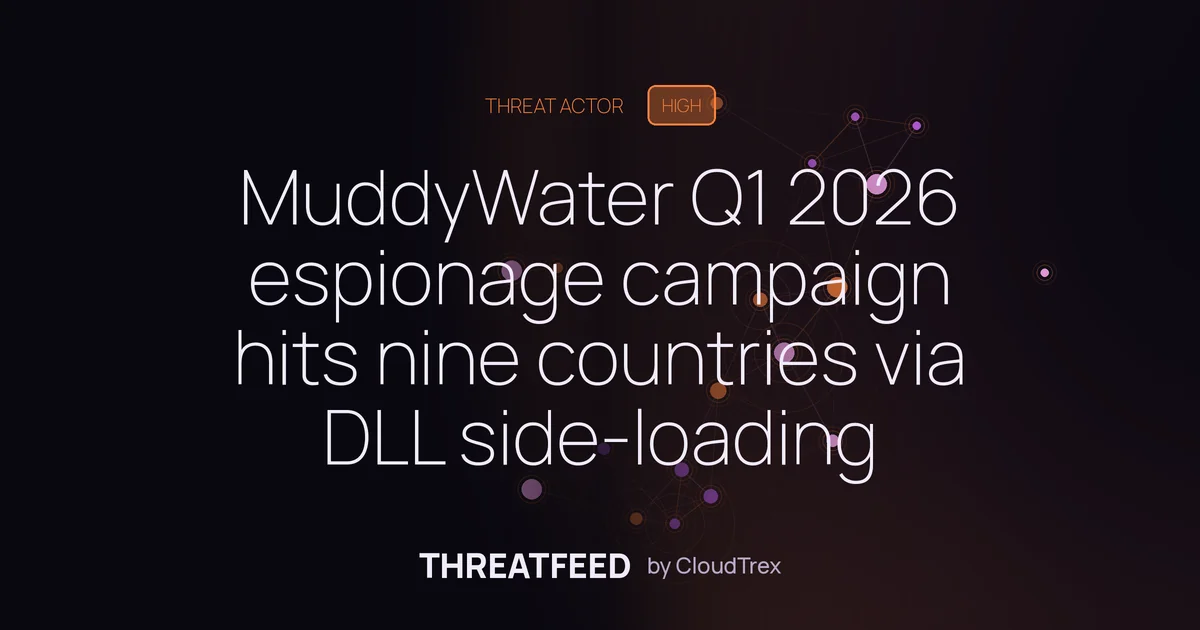 MuddyWater Q1 2026 espionage campaign hits nine countries via DLL side-loading