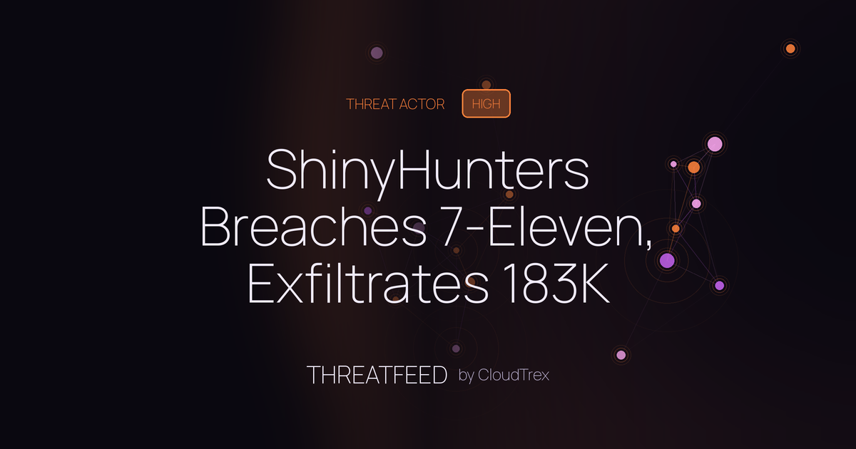 ShinyHunters Breaches 7-Eleven, Exfiltrates 183K Records