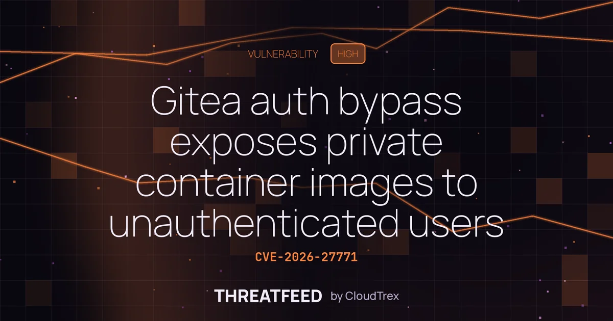 Gitea auth bypass exposes private container images to unauthenticated users