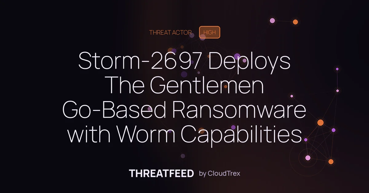 Storm-2697 Deploys The Gentlemen Go-Based Ransomware with Worm Capabilities