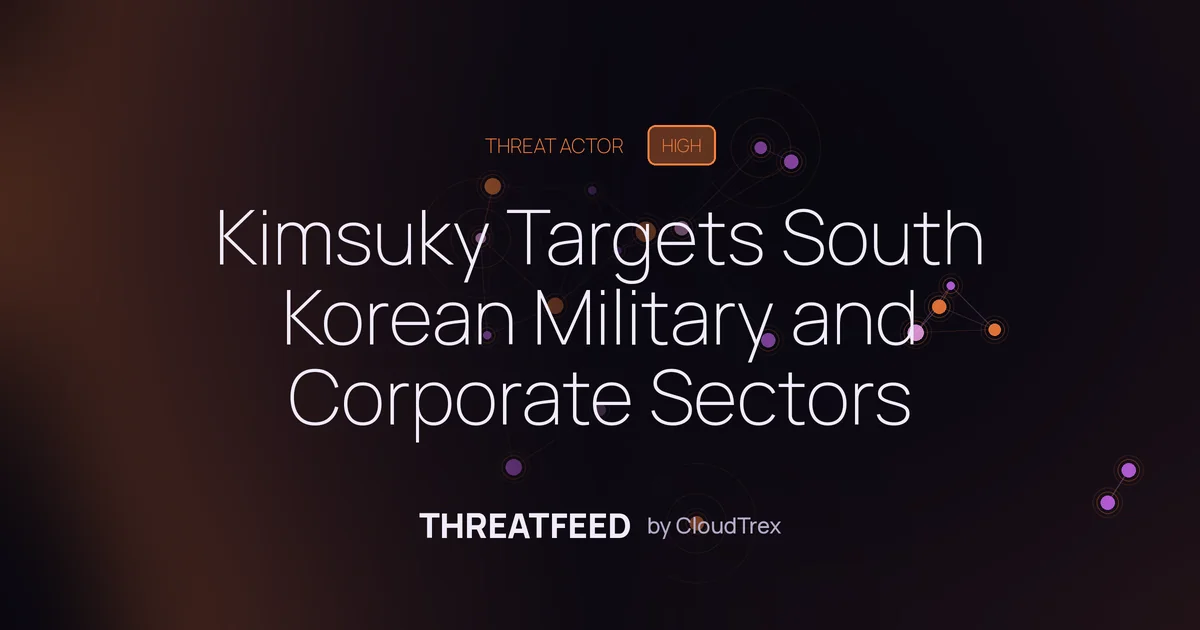 Kimsuky Targets South Korean Military and Corporate Sectors