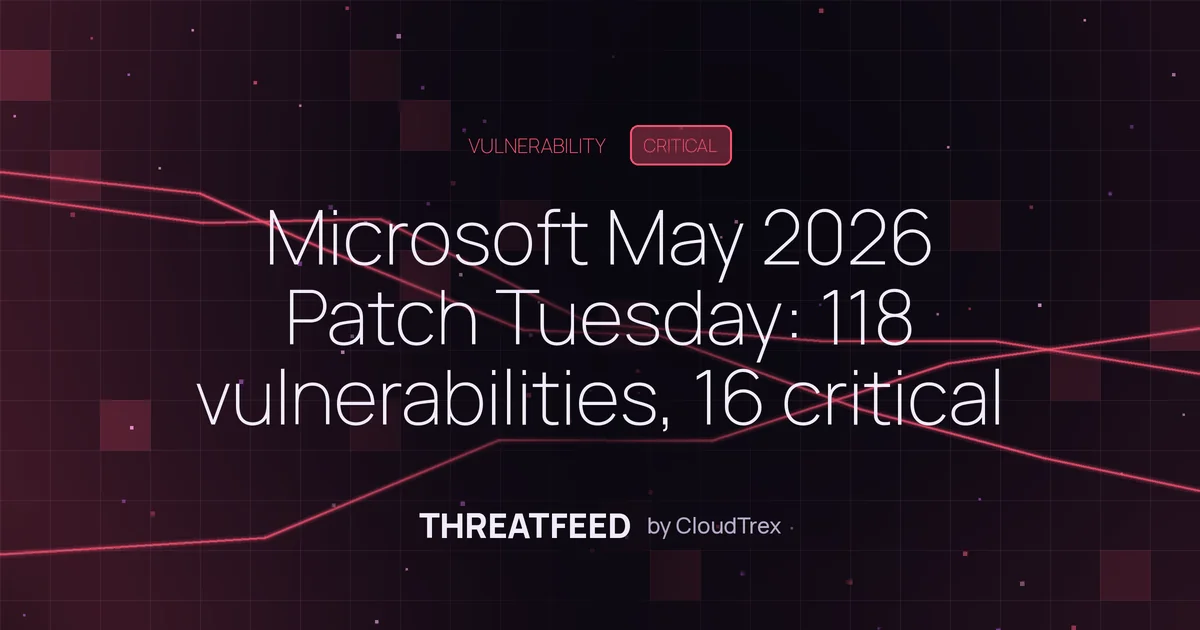 Microsoft May 2026 Patch Tuesday: 118 vulnerabilities, 16 critical