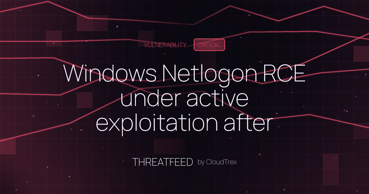 Windows Netlogon RCE under active exploitation after patch release