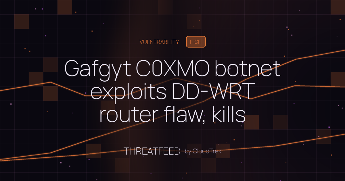 Gafgyt C0XMO botnet exploits DD-WRT router flaw, kills rival malware