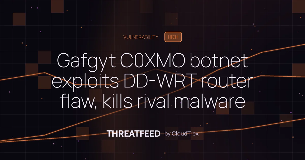 Gafgyt C0XMO botnet exploits DD-WRT router flaw, kills rival malware