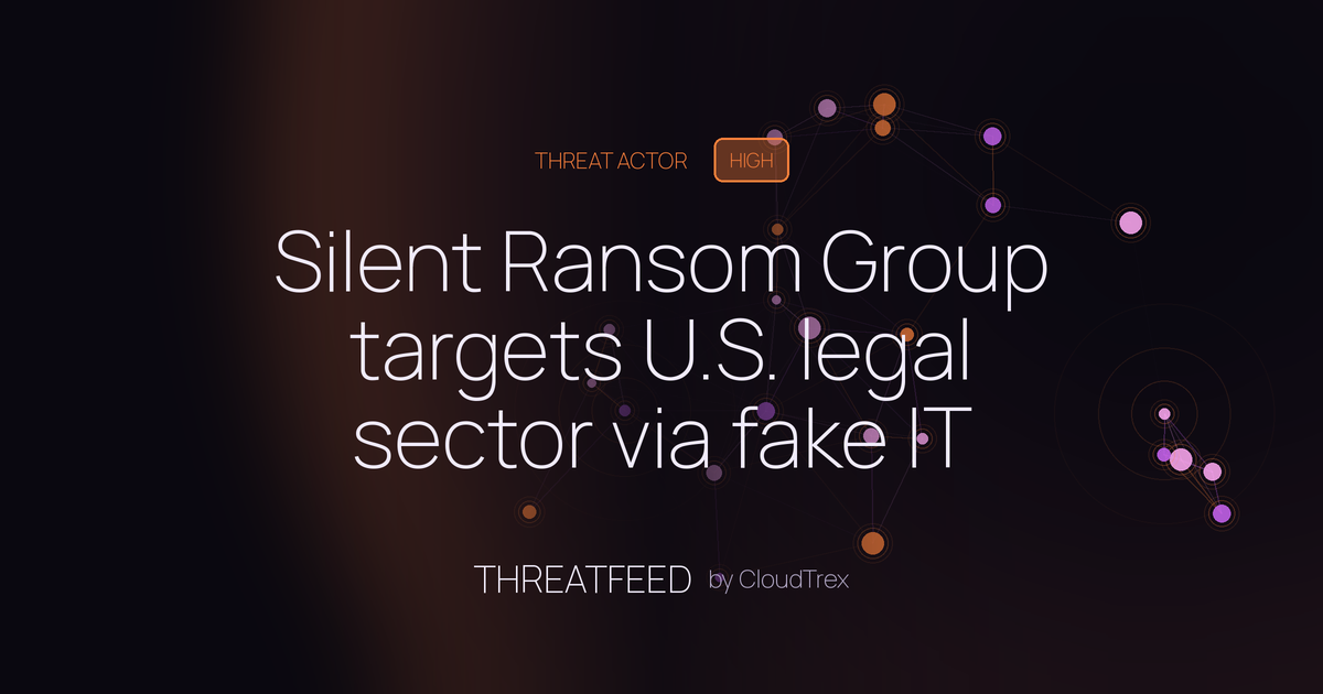 Silent Ransom Group targets U.S. legal sector via fake IT support