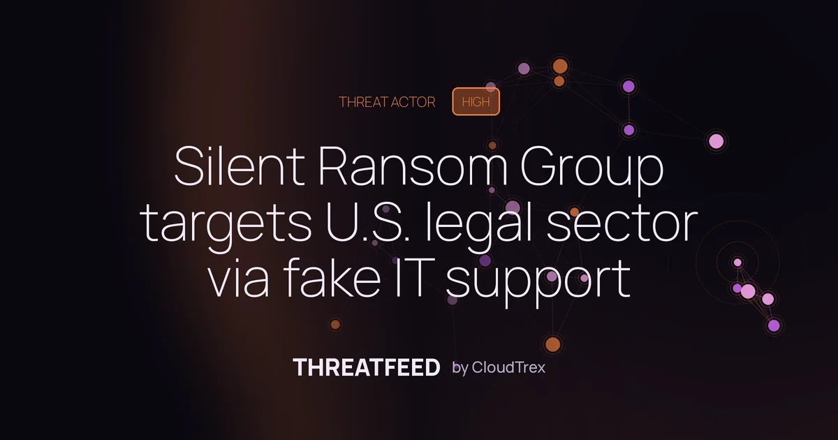 Silent Ransom Group targets U.S. legal sector via fake IT support