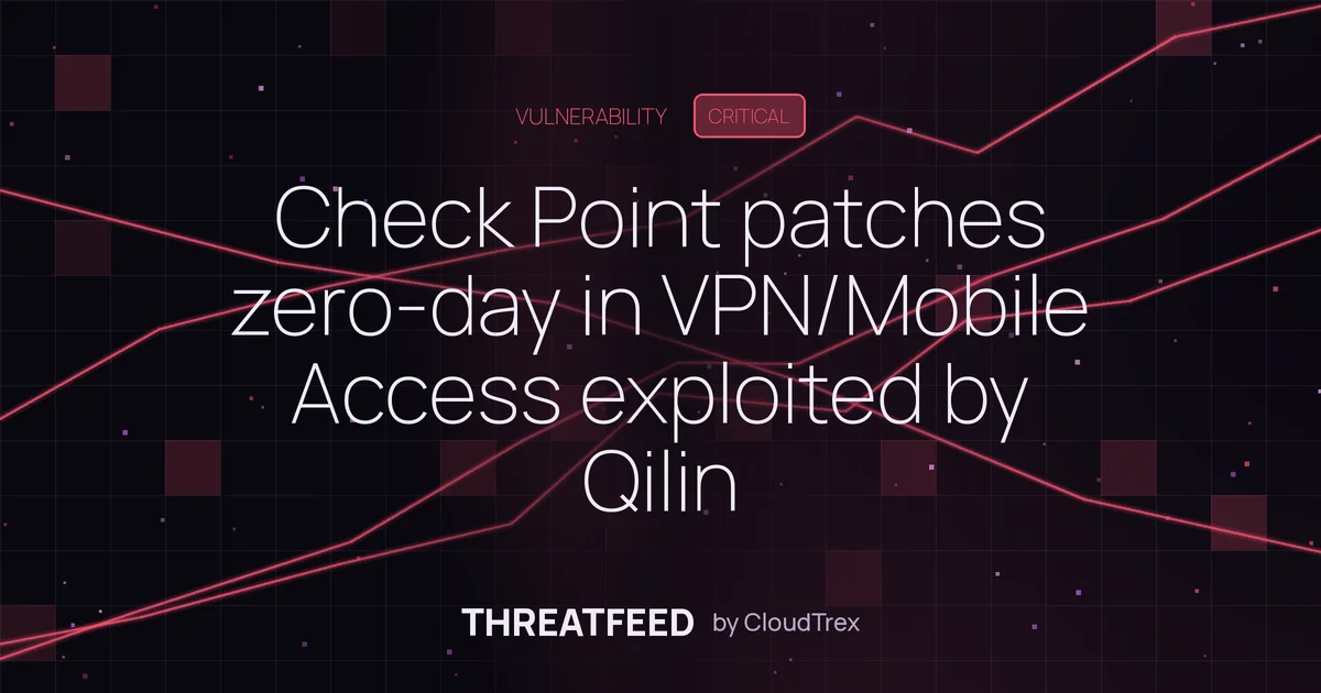 Check Point patches zero-day in VPN/Mobile Access exploited by Qilin