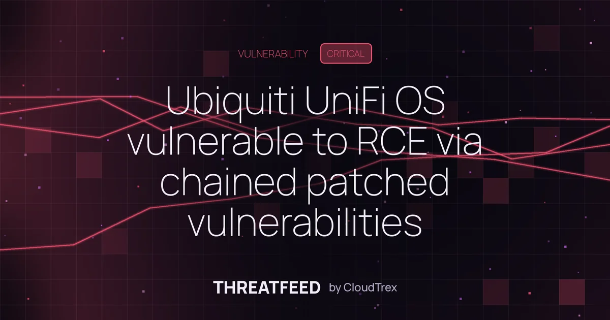 Ubiquiti UniFi OS vulnerable to RCE via chained patched vulnerabilities