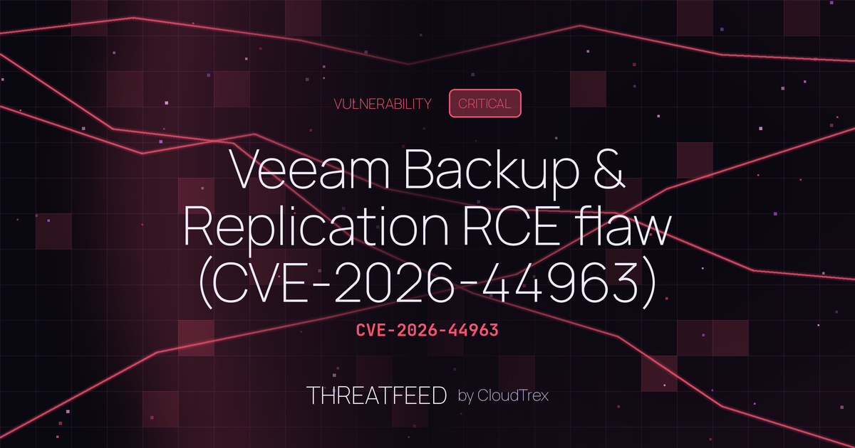 Veeam Backup & Replication RCE flaw (CVE-2026-44963) patched, CVSS 9.4