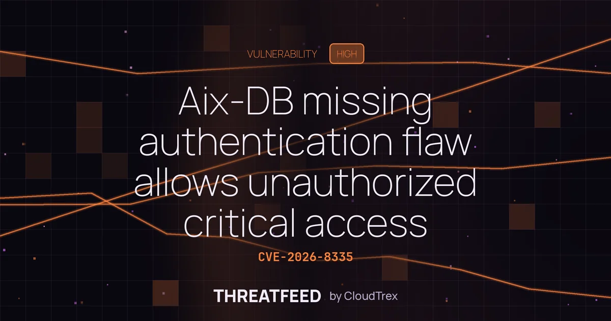 Aix-DB missing authentication flaw allows unauthorized critical access