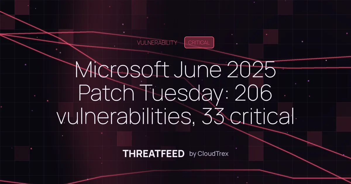 Microsoft June 2025 Patch Tuesday: 206 vulnerabilities, 33 critical