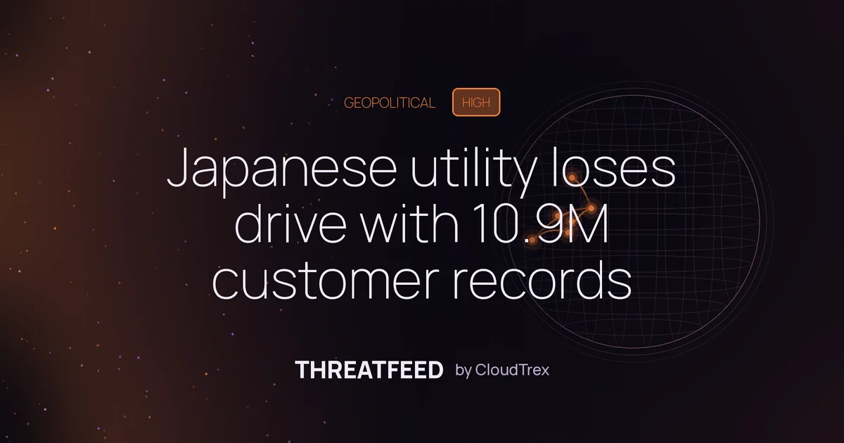 Japanese utility loses drive with 10.9M customer records