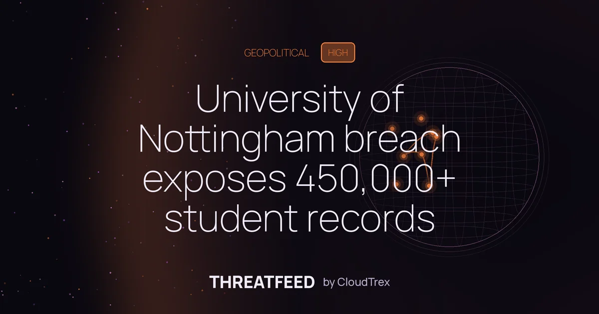 University of Nottingham breach exposes 450,000+ student records
