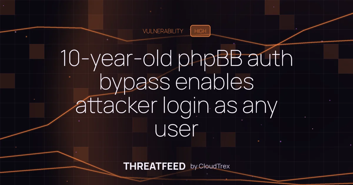 10-year-old phpBB auth bypass enables attacker login as any user