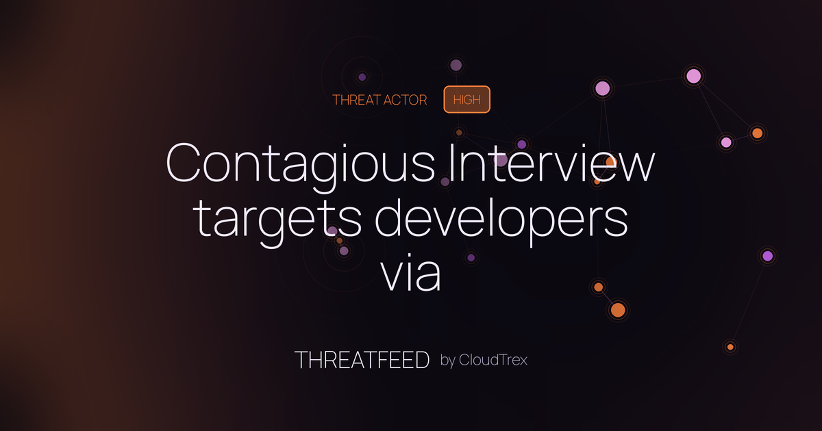 Contagious Interview targets developers via recruitment-themed phishing