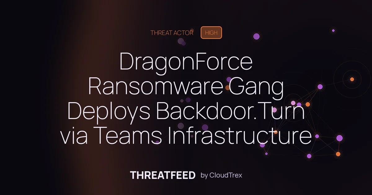DragonForce Ransomware Gang Deploys Backdoor.Turn via Teams Infrastructure