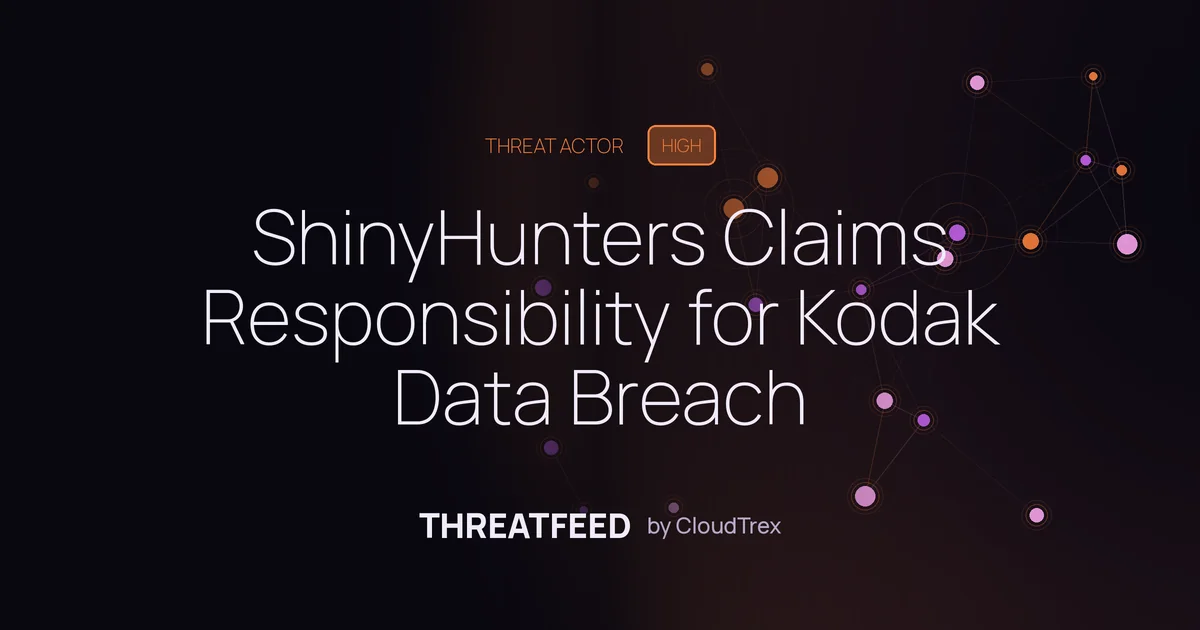 ShinyHunters Claims Responsibility for Kodak Data Breach