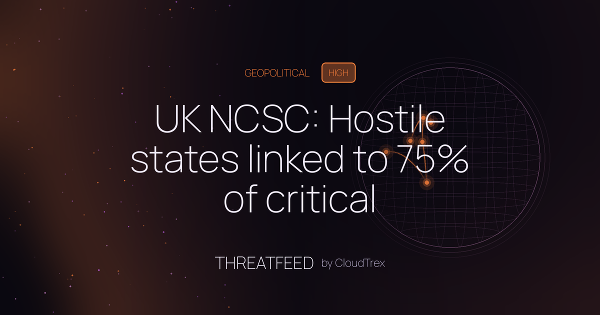 UK NCSC: Hostile states linked to 75% of critical infrastructure attacks