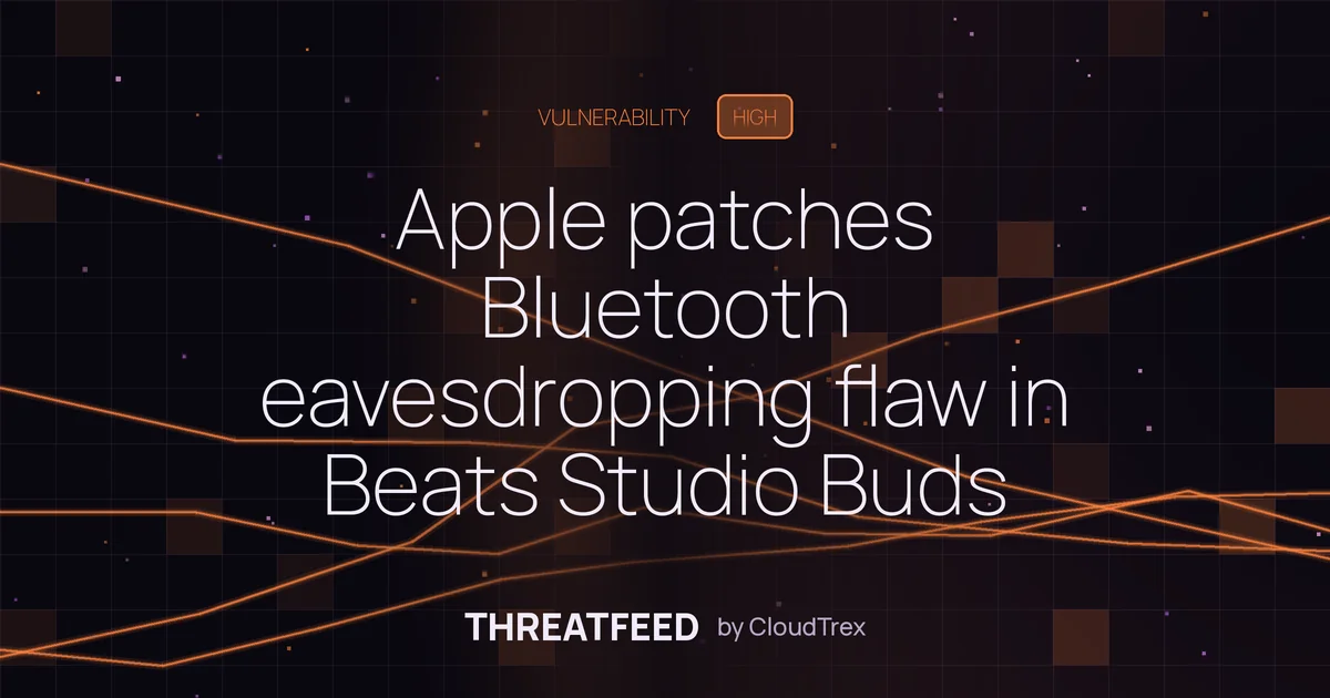 Apple patches Bluetooth eavesdropping flaw in Beats Studio Buds