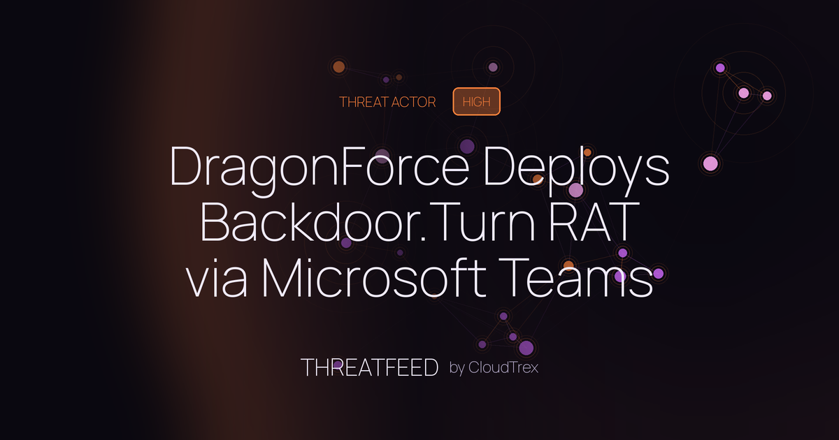 DragonForce Deploys Backdoor.Turn RAT via Microsoft Teams Infrastructure