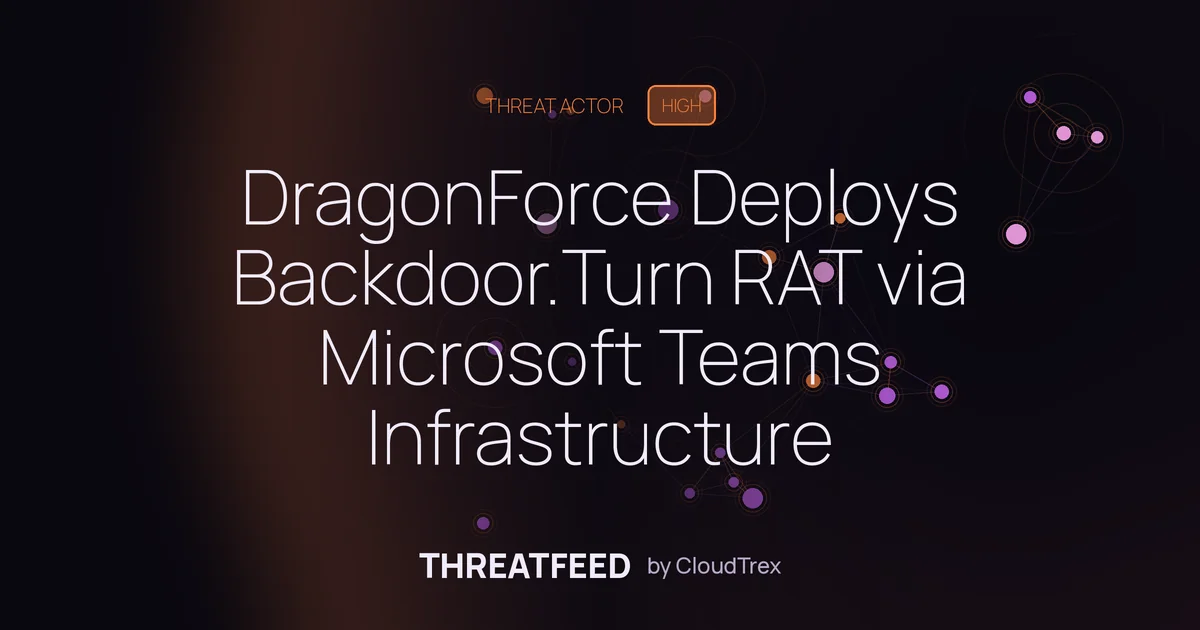 DragonForce Deploys Backdoor.Turn RAT via Microsoft Teams Infrastructure