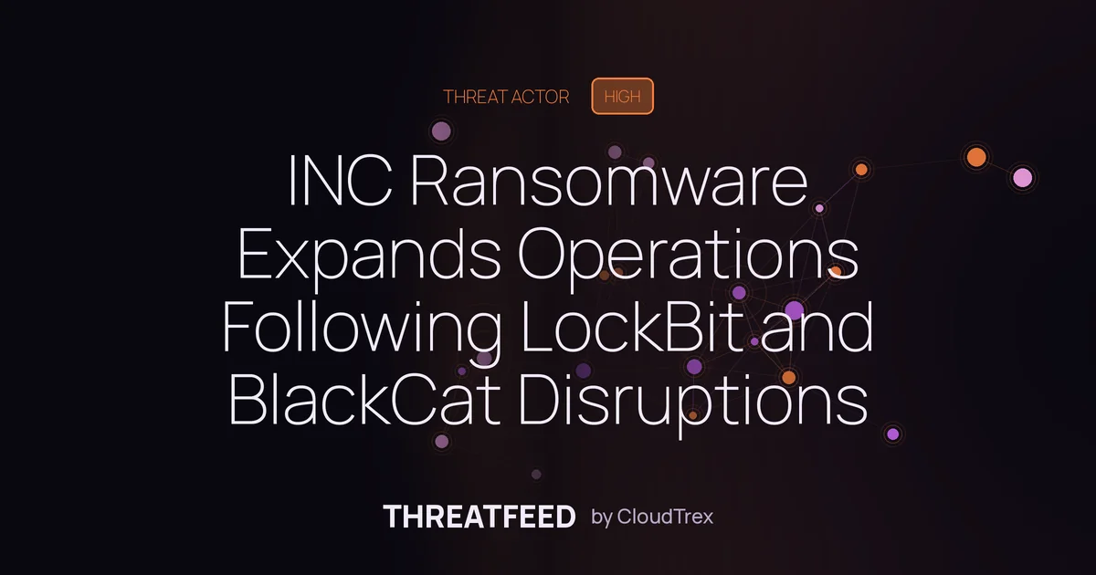 INC Ransomware Expands Operations Following LockBit and BlackCat Disruptions