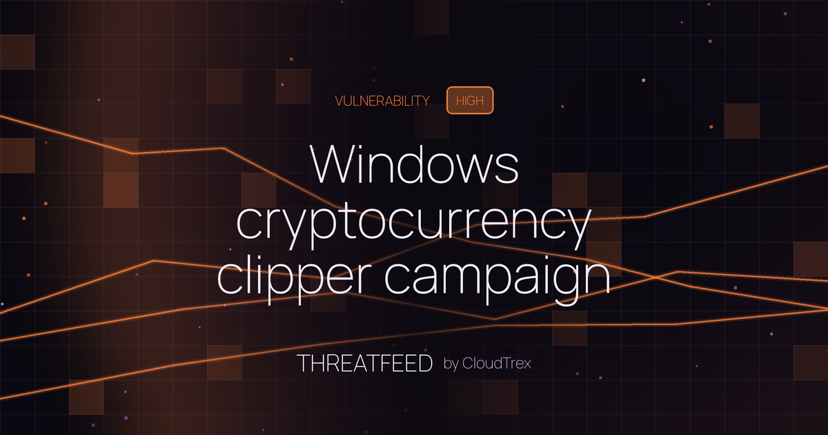 Windows cryptocurrency clipper campaign uses USB worms and Tor C2