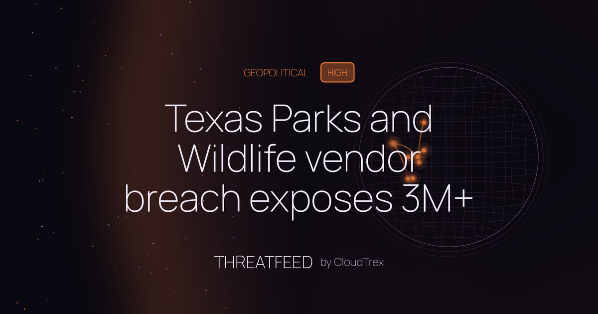 Texas Parks and Wildlife vendor breach exposes 3M+ records