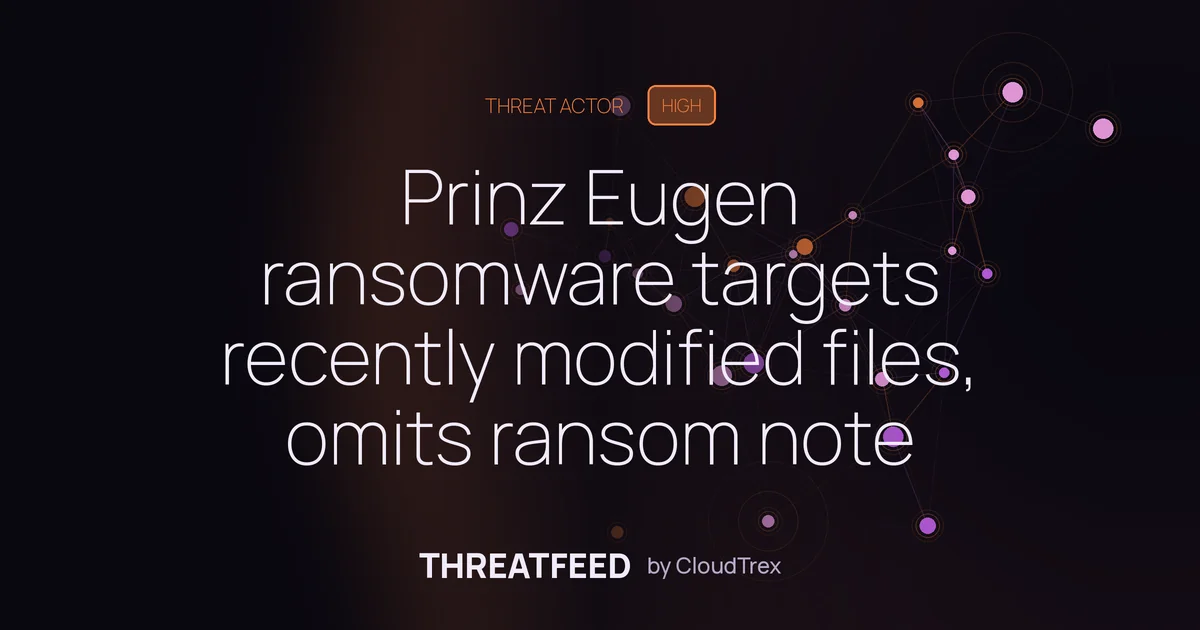 Prinz Eugen ransomware targets recently modified files, omits ransom note