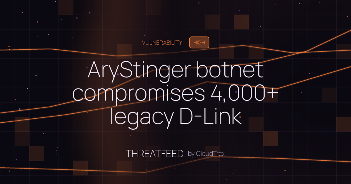 AryStinger botnet compromises 4,000+ legacy D-Link routers as proxies
