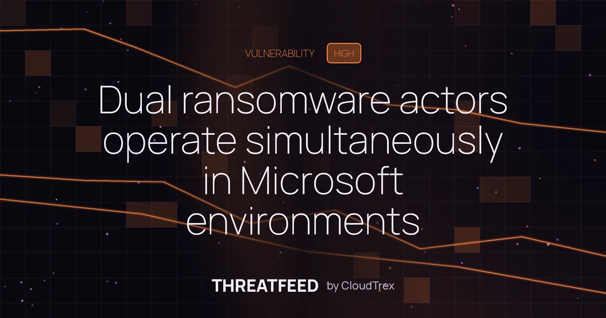 Dual ransomware actors operate simultaneously in Microsoft environments